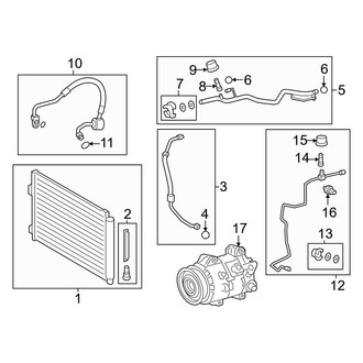 Lexus OE - Air Conditioner & Heater - Condenser, Compressor & Lines (Canada Built)