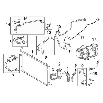 Lexus OE - Air Conditioner & Heater - Condenser, Compressor & Lines (Japan Built), (Luxury)