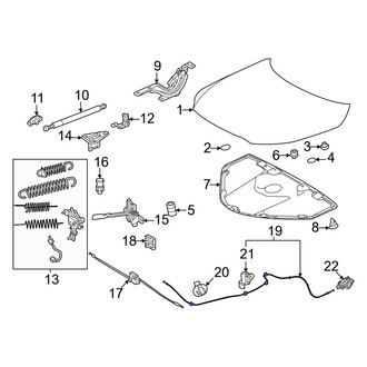 Lexus OE - Front Rearward Hood Release Cable