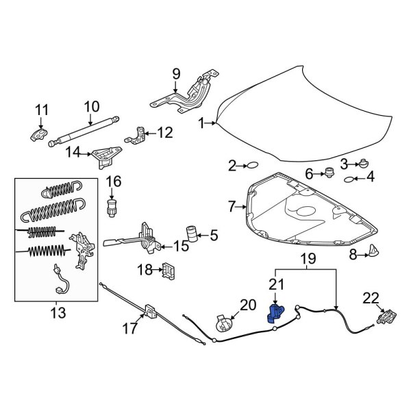 Hood Release Cable Clip