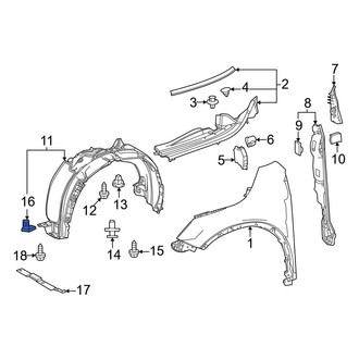 Lexus OE - Fender Liner Retainer