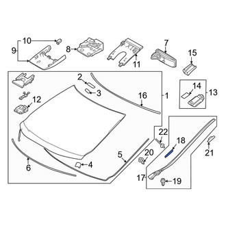 Lexus OE - Upper Windshield Molding Clip