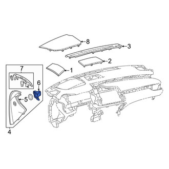 Lexus OE - Front Right Upper Outer Instrument Panel Air Duct