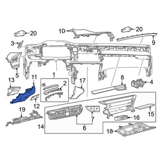 Lexus OE - Instrument Panel Knee Bolster