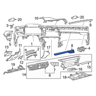 Lexus OE - Right Upper Instrument Panel Trim Panel