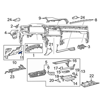 Lexus OE - Left Instrument Panel Bezel