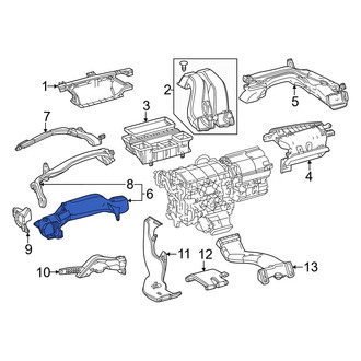 Lexus OE - Front Center Left Instrument Panel Air Duct