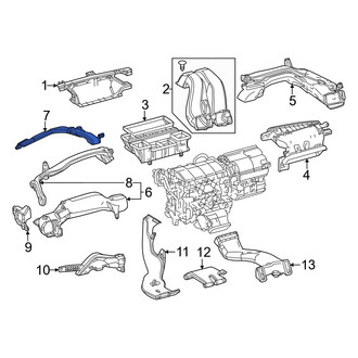 Lexus OE - Front Right Upper Inner Instrument Panel Air Duct