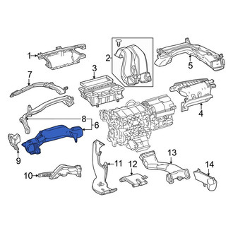 Lexus OE - Front Center Left Instrument Panel Air Duct