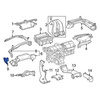 Lexus OE - Front Center Right Instrument Panel Air Duct