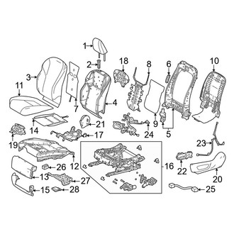 Lexus OE - Seats & Tracks - Driver Seat Components (Japan Built), (Base)