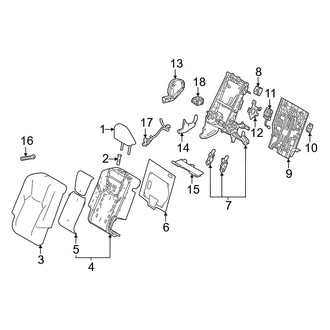 Lexus OE - Seats & Tracks - Rear Seat Components (Japan Built, 40%, Seat Back, Passenger Side, Power)