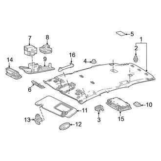 Lexus OE - Roof - Interior Trim (Standard Roof)