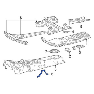 Lexus OE - Floor Pan Splash Shield Bracket