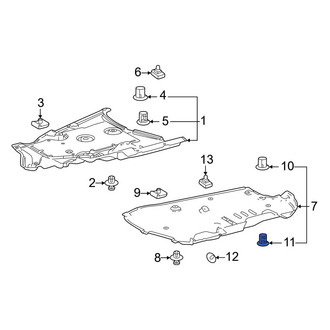 Lexus OE - Floor Pan Splash Shield Clip