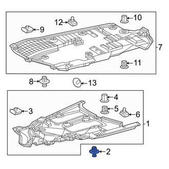 Lexus OE - Floor Pan Splash Shield Clip