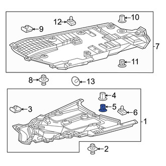 Lexus OE - Floor Pan Splash Shield Clip