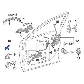 Lexus OE - Front Left Upper Door Hinge