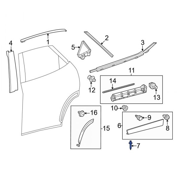 Door Molding Rivet