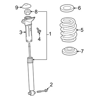 Lexus OE - Rear Suspension - Shocks & Components (W/O Adaptive Suspension), (AWD)