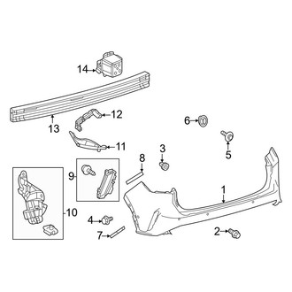 Lexus OE - Rear Bumper - Bumper & Components (Canada Built, Upper Components)