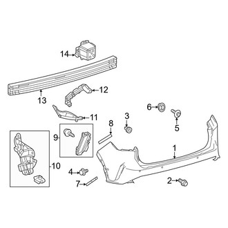 Lexus OE - Rear Bumper - Bumper & Components (Japan Built, Upper Components)