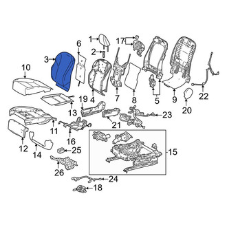 Lexus OE - Front Right Seat Back Cushion Cover