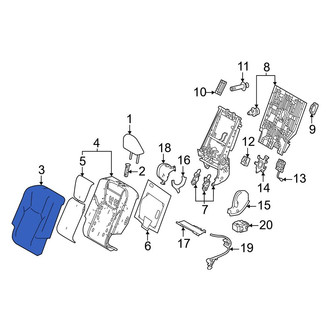 Lexus OE - Rear Left Seat Back Cushion Cover