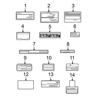 Lexus OE - Information Labels - Labels