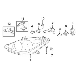 Lexus OE - Front Lamps - Headlamp Components (Without High Intensity Discharge)