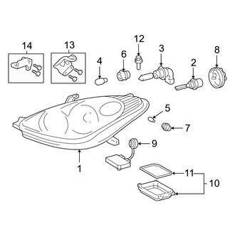 Lexus OE - Front Lamps - Headlamp Components (With High Intensity Discharge)