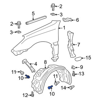 Lexus OE - Rear Radiator Support Splash Shield Bolt