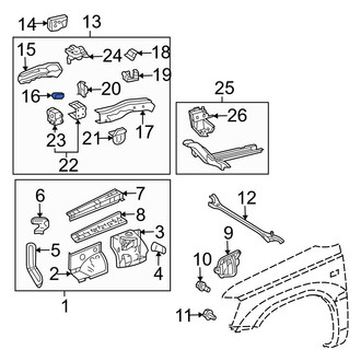 Lexus OE - Front Right Brake Hydraulic Line Bracket