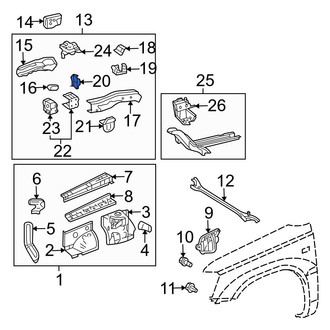 Lexus OE - Front Left Frame Side Member Reinforcement