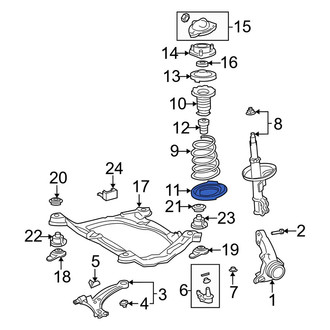 Lexus OE - Front Lower Coil Spring Insulator