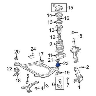 Lexus OE - Rear Right Engine Cradle Insulator