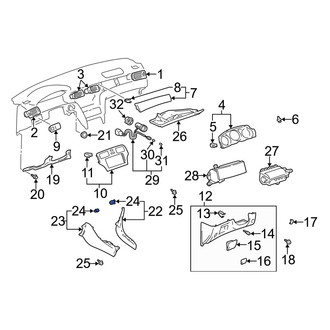 Lexus OE - Instrument Panel Cover Clip