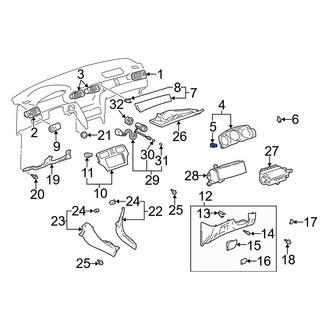 Lexus OE - Roof Header Panel Clip