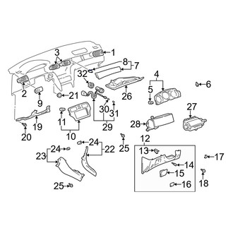 Lexus OE - Door Window Switch Bezel Clip