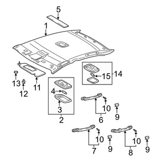 Lexus OE - Roof - Interior Trim (W/O Sunroof)