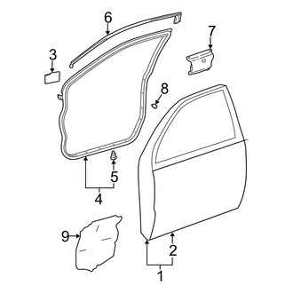 Lexus OE - Front Door - Door & Components