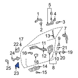 Lexus OE - Front Right Lower Door Hinge