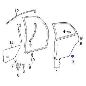 Lexus OE - Rear Door Panel Insulation