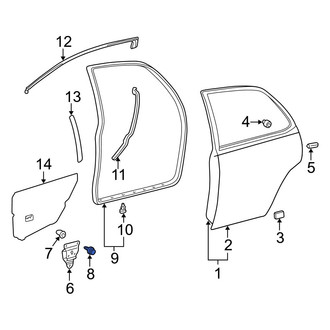 Lexus OE - Door Switch Trim Panel Screw