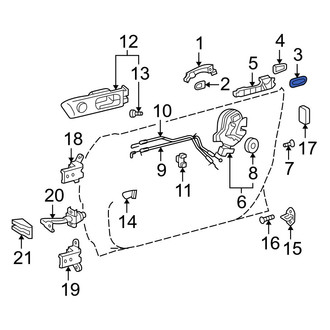 Lexus OE - Rear Exterior Door Handle Pad