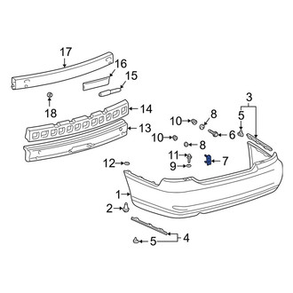 Lexus OE - Front Bumper Cover Support Rail Bolt