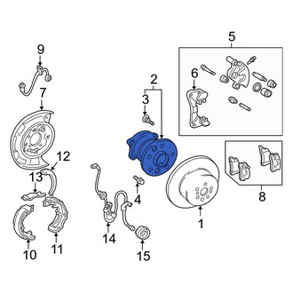 Lexus OE - Rear Left Wheel Bearing and Hub Assembly