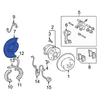 Lexus OE - Rear Right Brake Dust Shield