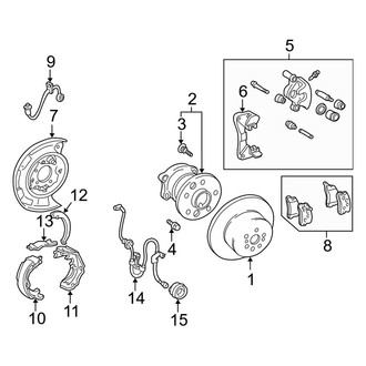 Lexus OE - Rear Suspension - Brake Components