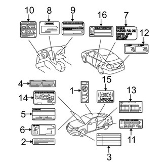 Lexus OE - Information Labels - Labels